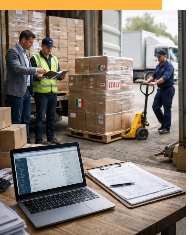 Доставка грузов из Италии: морские и авиаперевозки от 18281