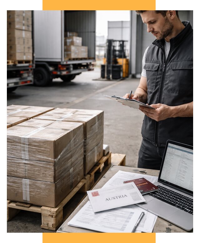 Доставка в Австрию от 66014 р. Логистика и экспорт СетСервис-Чрш