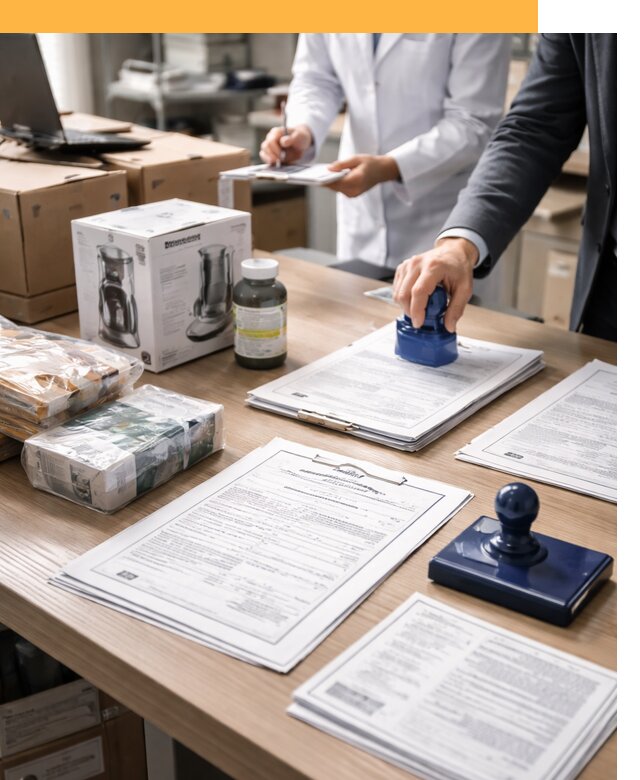 Сертификация импортных товаров от 12187 с таможенным сопровождением